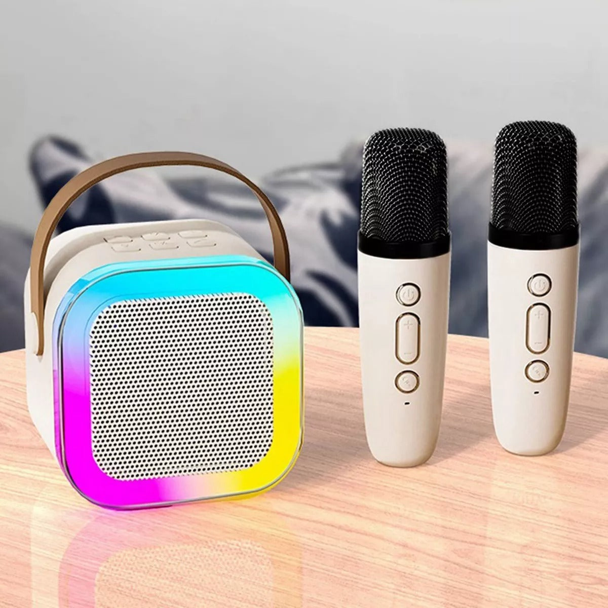 ☆Parlante karaoke con 2 microfonos 🎧ྀི♪⋆.✮