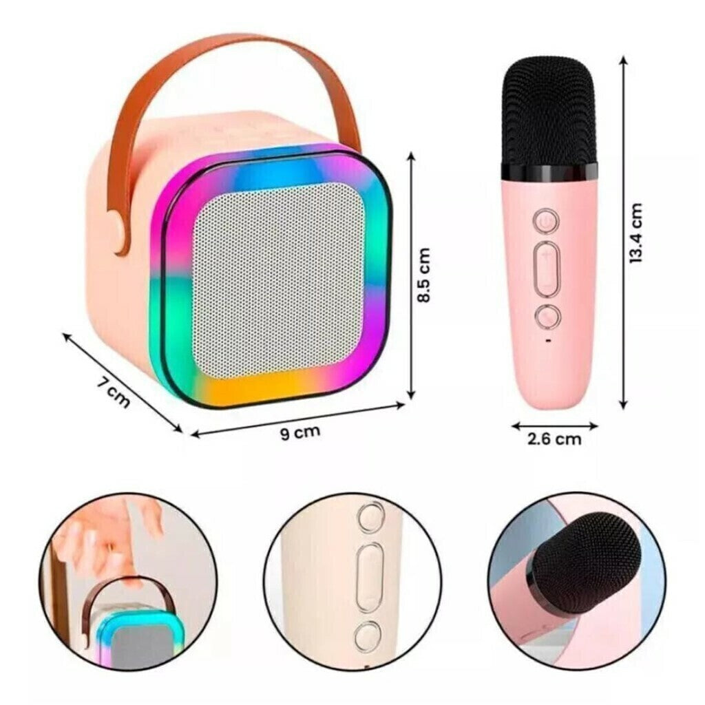 ☆Parlante karaoke con 2 microfonos 🎧ྀི♪⋆.✮