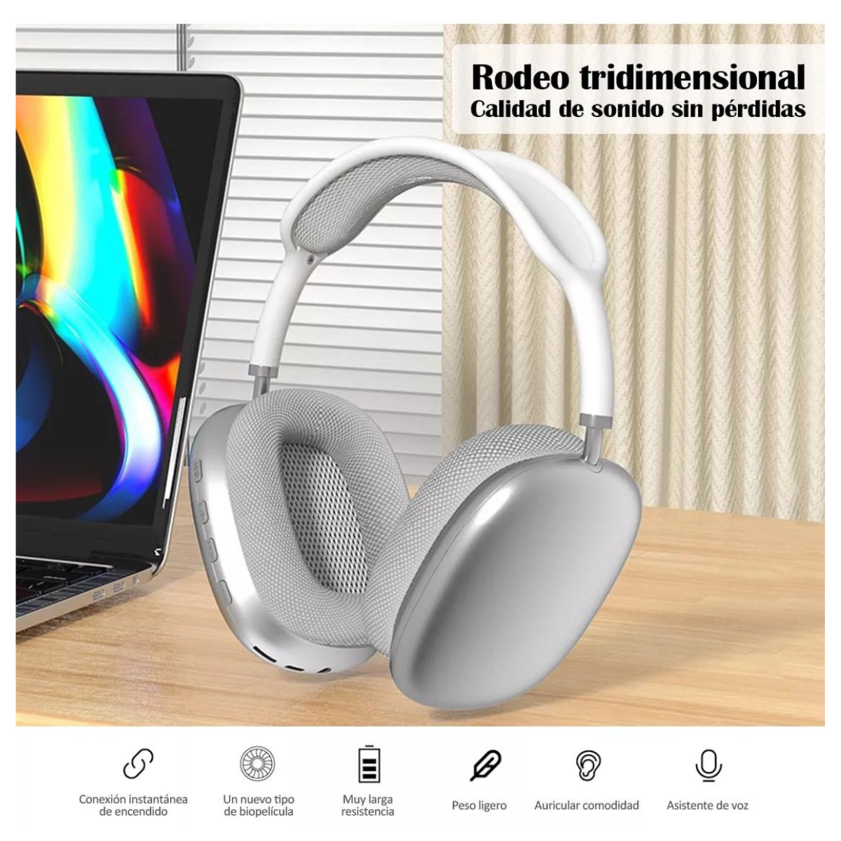 🎧Auriculares Bluetooth Blancos 5.0 P9 🎧