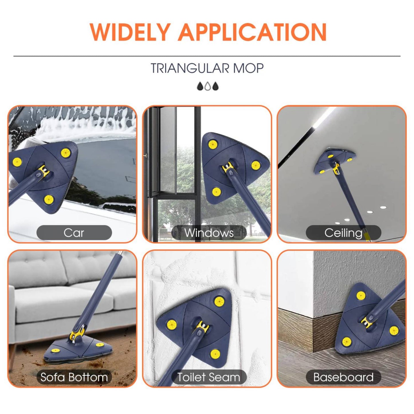 (｡- .•) Mopa Trapeadora Escurrible Triangular