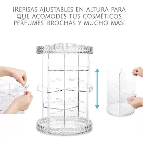 *• ヾ( ˃ᴗ˂ )◞ • * Organizador de Maquillaje de 360 grados✰