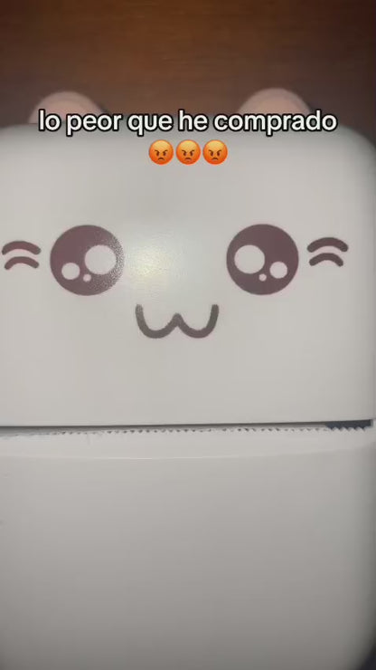 🎀Mini Impresora Termica Portatil Bluetoot Con cara de Gatito🎀